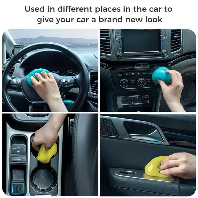 Alt view image 3 of 7 - Car Cleaning Gel 2Pack Car Clean Putty, Universal Car Interior Cleaner Slime, Perfect Keyboard Cleaning Kit Supplies, Auto Detailing Tools Accessories, Dust Remover Gifts for Men Women