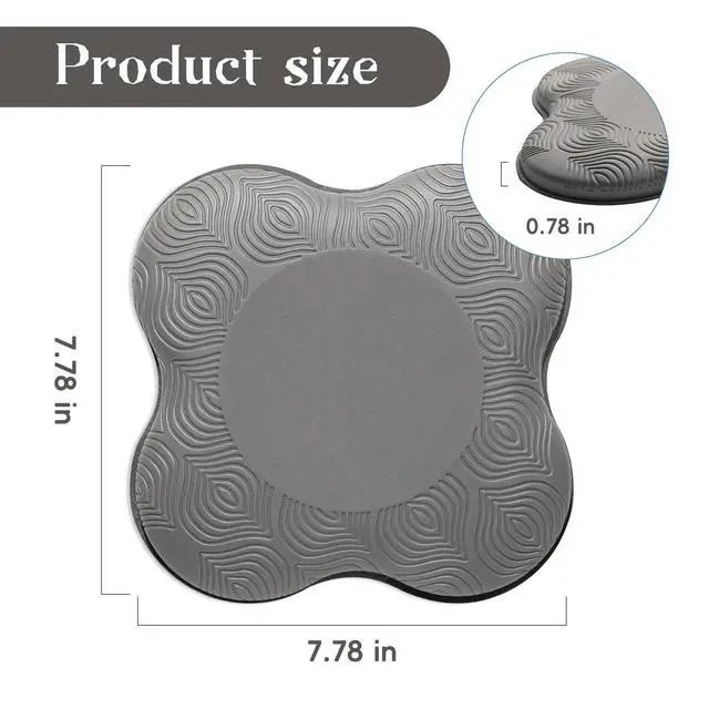 Alt view image 2 of 7 - Yoga Knee Pads (Set of 2) super thick knee pads, suitable for - fitness - meditation - kneeling - balance - pilates -knee- elbows - wrists - head - men and women support foam pad (grey)