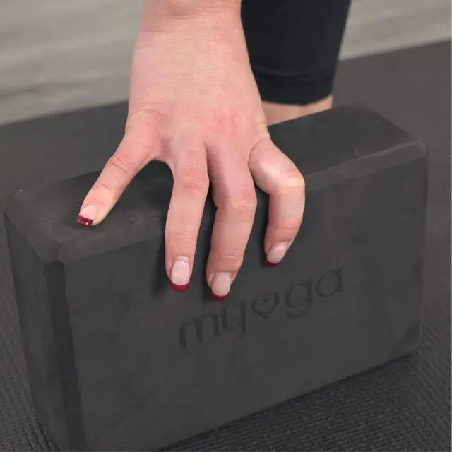 Alt view image 3 of 7 - Yoga Block - Lightweight EVA Foam Yoga Brick - High Density Non-Slip Block for Yoga Poses, Pilates, Balance and Flexibility - Black