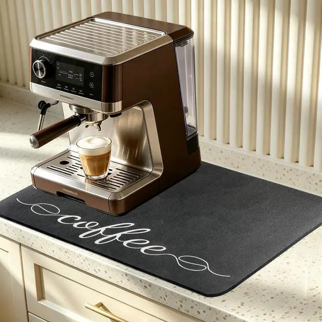 Alt view image 4 of 7 - Coffee Mat Dish Drying Mat for Kitchen Coffee Bar Accessories 12"x19"