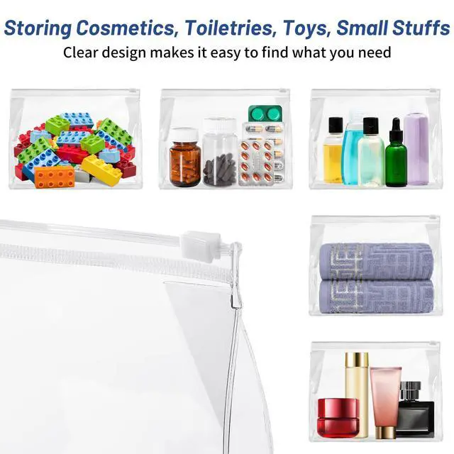 Alt view image 5 of 7 - 24 PCS Mini Clear Makeup Bags 7.9" x 5.9" x 2"