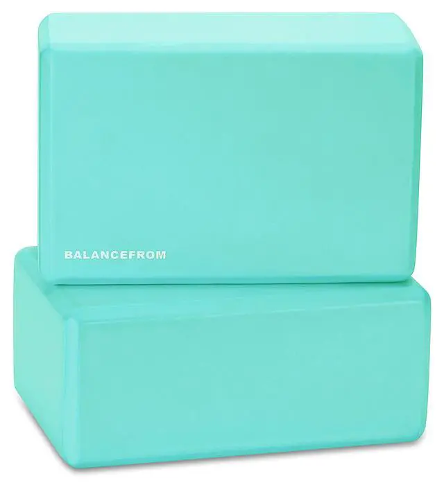 Alt view image 2 of 6 - Set of 2 High Density Yoga Blocks, 9"x6"x4" Each, Pair (Green)