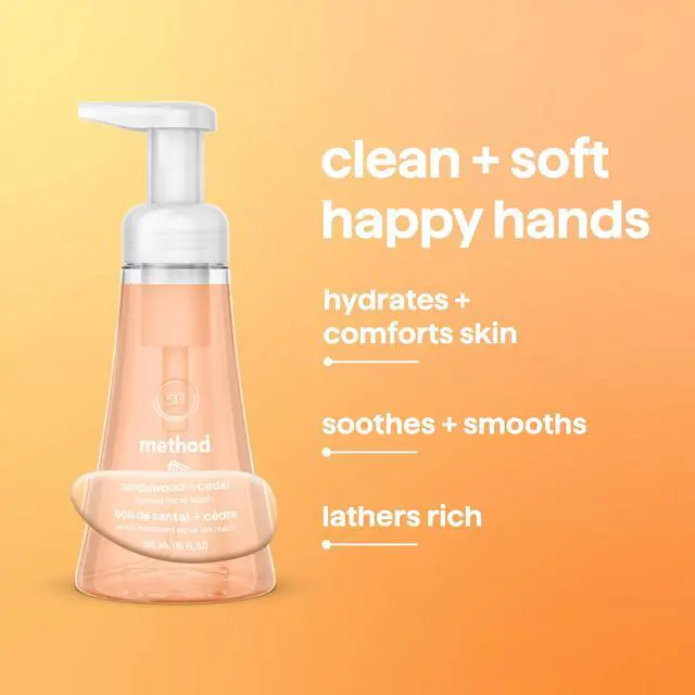Alt view image 5 of 7 - Foaming Hand Wash, Sandalwood + Cedar - Leaves Hands Feeling Soft & Clean, Cruelty-Free, for Bathroom & Kitchen, 10 fl oz, 3 pack