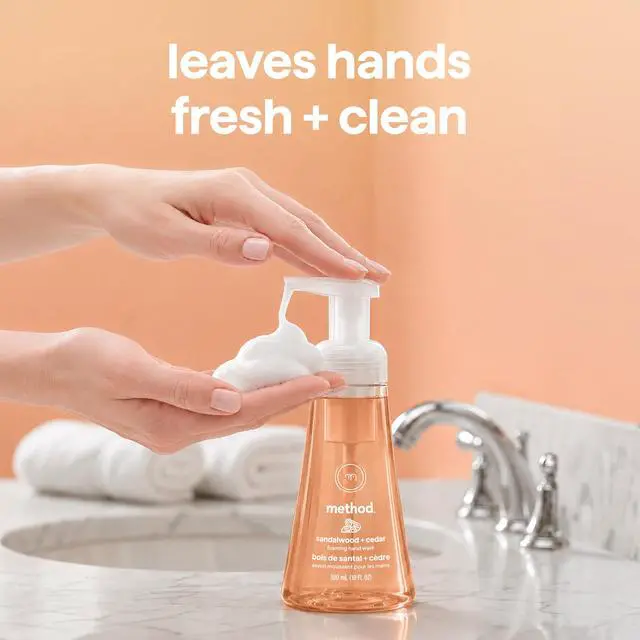 Alt view image 7 of 7 - Foaming Hand Wash, Sandalwood + Cedar - Leaves Hands Feeling Soft & Clean, Cruelty-Free, for Bathroom & Kitchen, 10 fl oz, 3 pack