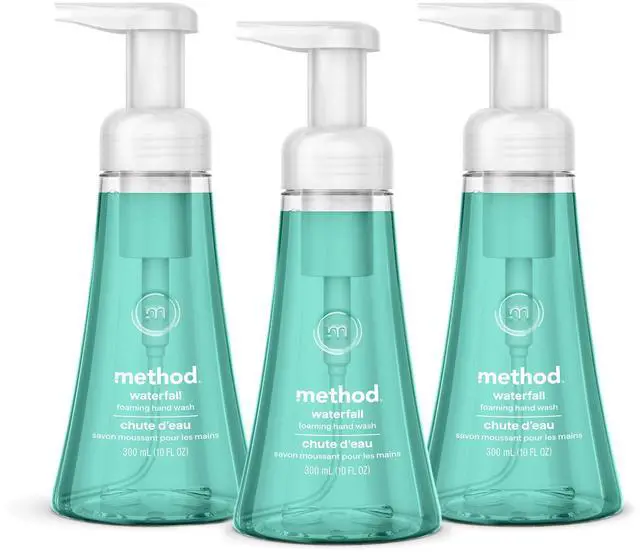 Main image of Foaming Hand Wash, Waterfall - Leaves Hands Feeling Soft & Clean, for Bathroom & Kitchen, Water Lily & Sandalwood Notes, 10 fl oz, 3 pack