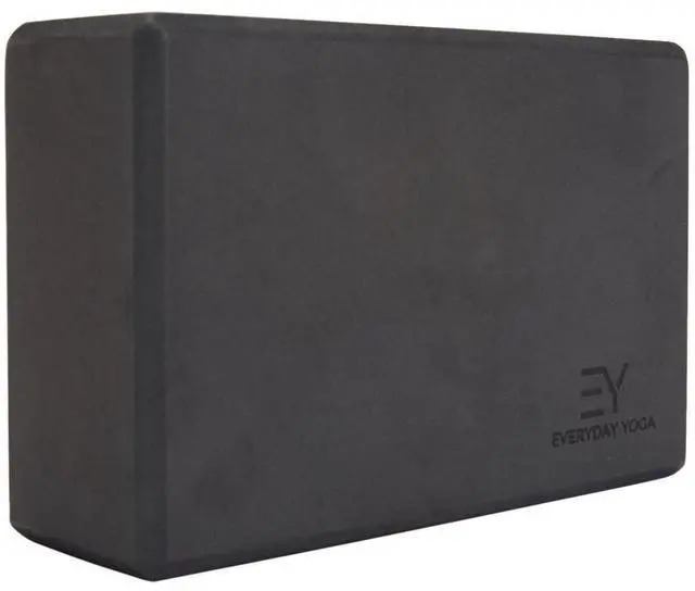 Main image of Foam Yoga Block 3 Inch - High-Density EVA Support Block for Stability, Balance & Flexibility, Lightweight, Durable & Comfortable - Black