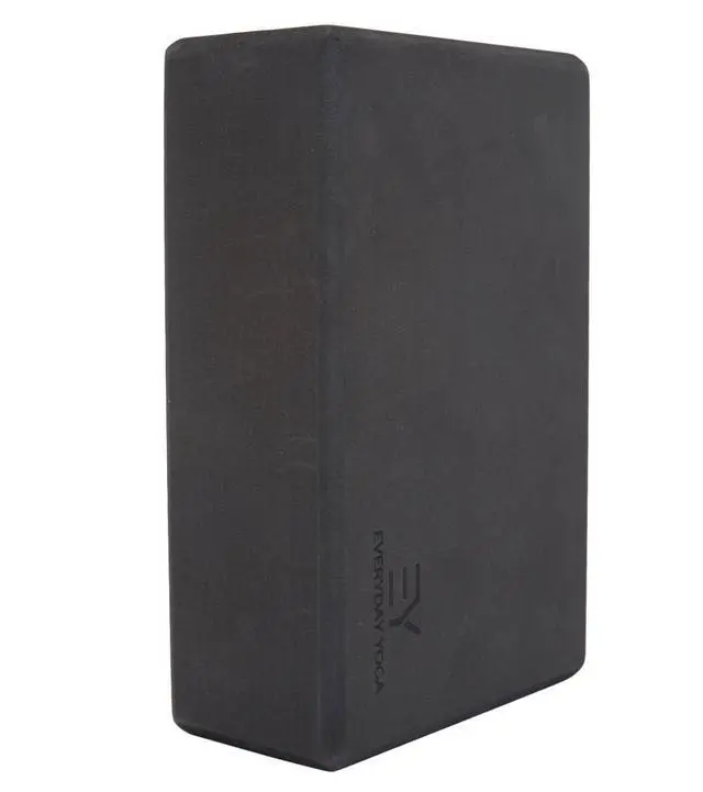 Alt view image 2 of 6 - Foam Yoga Block 3 Inch - High-Density EVA Support Block for Stability, Balance & Flexibility, Lightweight, Durable & Comfortable - Black