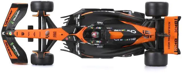 Alt view image 3 of 7 - 1:43 2024 Race McLaren MCL38 with Helmet, Piastri #81
