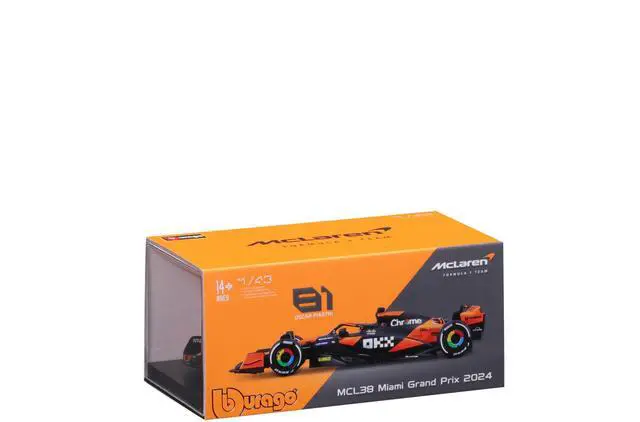 Alt view image 7 of 7 - 1:43 2024 Race McLaren MCL38 with Helmet, Piastri #81