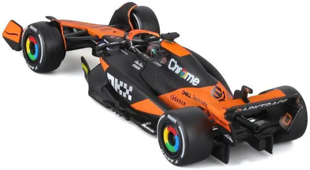 Alt view image 5 of 7 - 1:43 2024 Race McLaren MCL38 with Helmet, Piastri #81