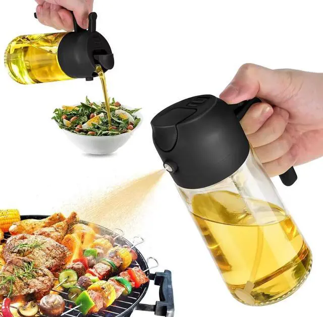 Main image of Newly improved 2-in-1 Oil Spray and Pour Bottle, Kitchen Cooking Oil Dispenser leak proof