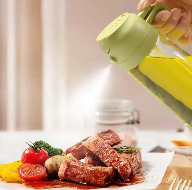 Alt view image 2 of 5 - Newly improved 2-in-1 Oil Spray and Pour Bottle, Kitchen Cooking Oil Dispenser leak proof