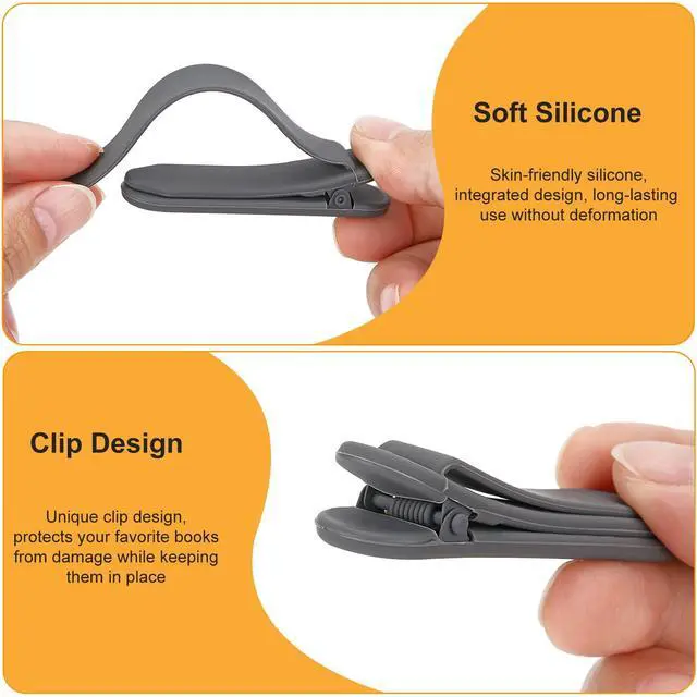 Alt view image 3 of 7 - 9Pcs Automatic Bookmark, Silicone Smart Book Marks for Reading Women, Men, Kids,Cute Unique Book Markers Bookmark Clip Reading Accessories Gifts for Book Lovers
