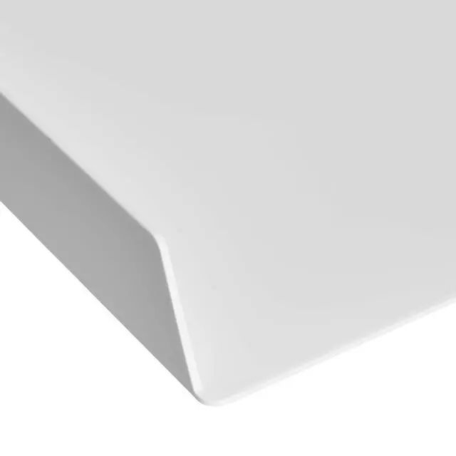 Alt view image 4 of 4 - Rectangular Plastic Desk Organizer, Letter Size Tray for Documents, 13 x 9.7 x 2.2 inches, White, 2-Pack