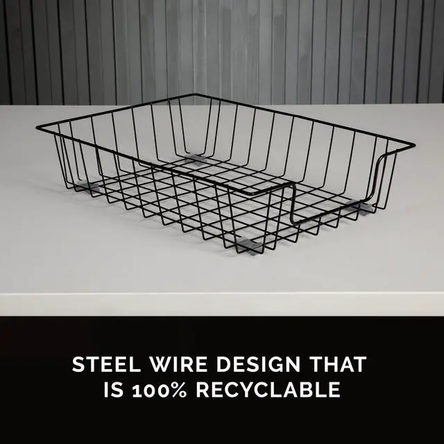 Alt view image 2 of 7 - Workstation Legal Size Desk Tray Organizer, Wire, Black (65112)