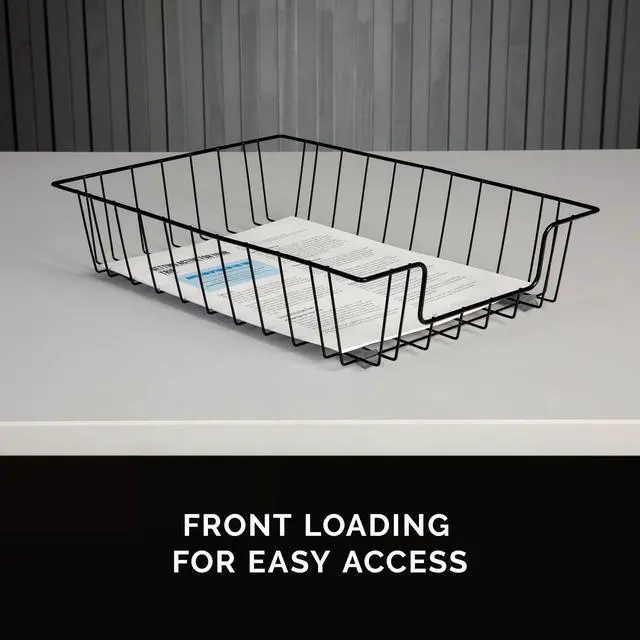 Alt view image 3 of 7 - Workstation Legal Size Desk Tray Organizer, Wire, Black (65112)