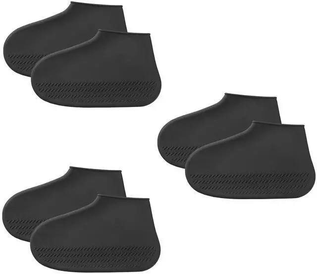 Main image of Waterproof Shoe Covers Reusable,3 Pairs Shoe Covers Reusable Waterproof,to Prevent Rain Into Shoes,Shoes Protector Cover One Size Fits All for People Outdoor Cycling Hikin