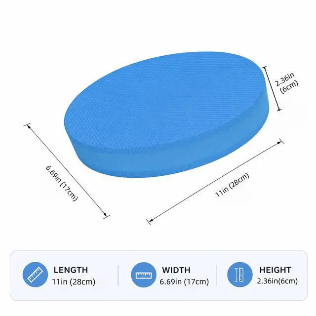 Alt view image 2 of 5 - Stability Trainer Pad - Foam Balance Exercise Pad Cushion for Therapy, Yoga, Dancing Balance Training, Pilates,and Fitness (blue, Standard)
