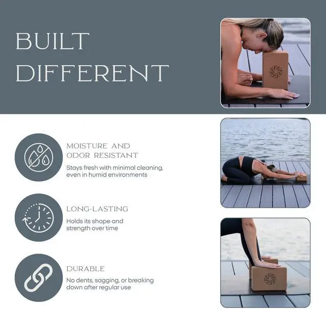 Alt view image 5 of 7 - Yoga Block Non-Slip, High-Density Support for Yoga, Pilates, Stretching, Home Workouts & Balance Training