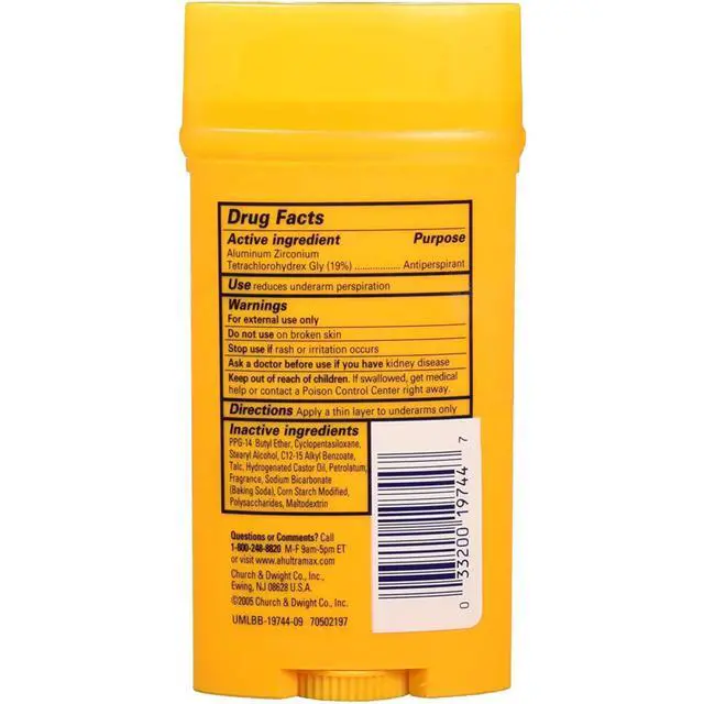 Alt view image 3 of 3 - Ultramax Solid Antiperspirant Deodorant Active Sport 2.6 Oz (Pack of 4)