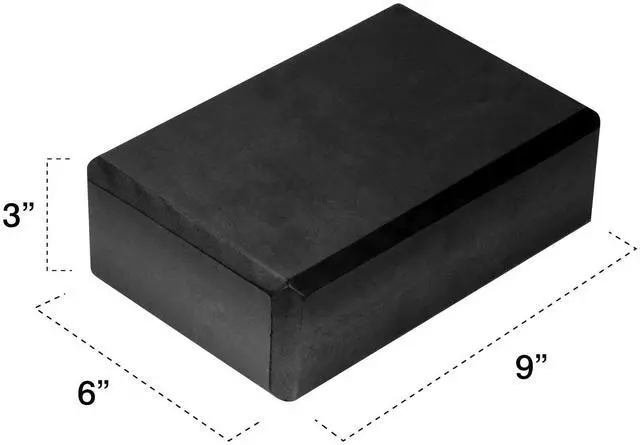 Alt view image 6 of 7 - Thin Yoga Blocks 2 pack, 9" x 6" x 3" High Density EVA Foam Yoga Block Exercise Bricks, Eco Friendly & Lightweight, Increase Flexibility & Balance, Great For Stretching & Holding Poses - Black