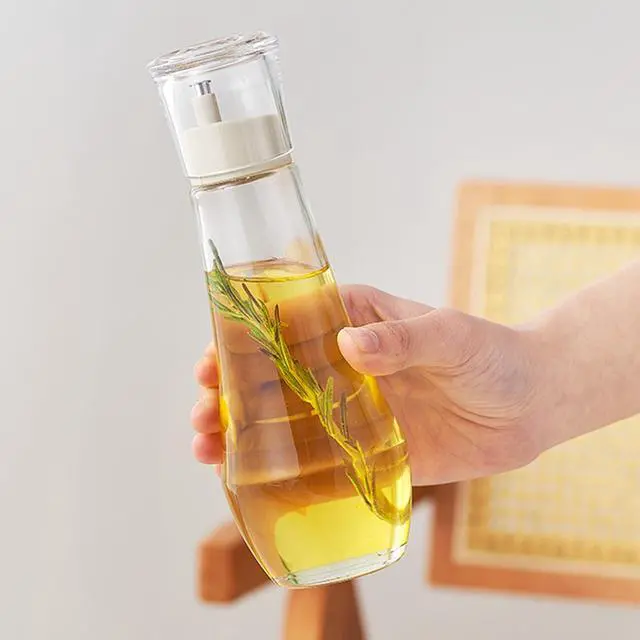 Alt view image 3 of 7 - Diamond Olive Oil Dispenser Bottle,Oil and Vinegar Dispenser for kitchen,Elegant Glass Cooking Oil Dispenser,Dispenser Bottle of 10 OZ - Set of 2