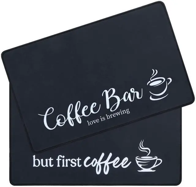 Main image of Coffee Mat 2 Pack 12x19 Inch Black
