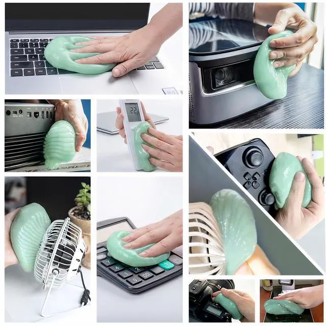 Alt view image 6 of 6 - Car Cleaning Gel (5 Pack) Cleaning Putty Universal Dust Cleaning Car Interior Cleaner Keyboard Dust Remover Car Slime Gifts for Men Women Girl