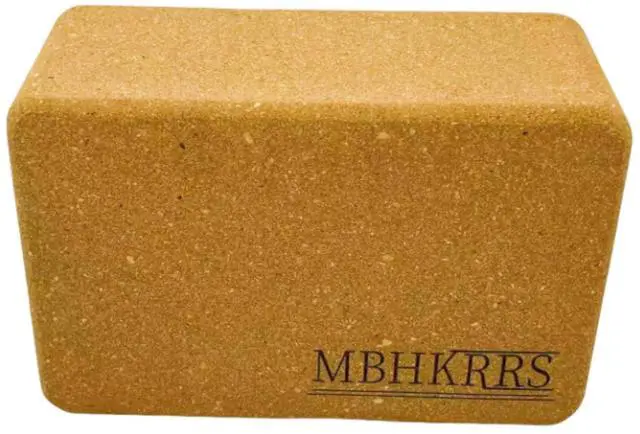 Main image of Yoga Block - Fine-Grain Cork Block, Yoga Equipment, Home Gym Accessory, Pilates Tool, Lightweight for Travel, Extra Firm Workout Accessory with Comfortable Edges (Cork 1-pack, 4" x 6" x 9")