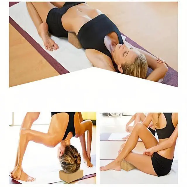 Alt view image 6 of 7 - Yoga Block - Fine-Grain Cork Block, Yoga Equipment, Home Gym Accessory, Pilates Tool, Lightweight for Travel, Extra Firm Workout Accessory with Comfortable Edges (Cork 1-pack, 4" x 6" x 9")