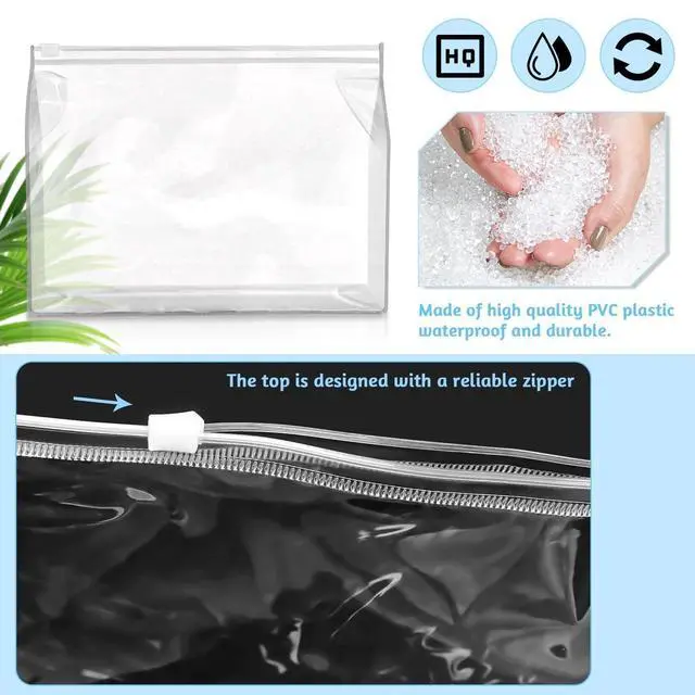 Alt view image 4 of 7 - 24 Pcs Small Clear Makeup Bags, 7.9" x 5.9"x 2" PVC Organizer Bag