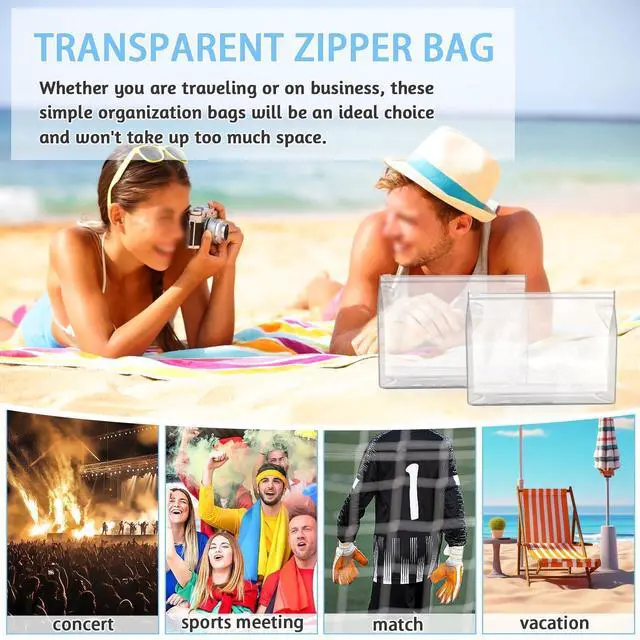 Alt view image 6 of 7 - 24 Pcs Small Clear Makeup Bags, 7.9" x 5.9"x 2" PVC Organizer Bag