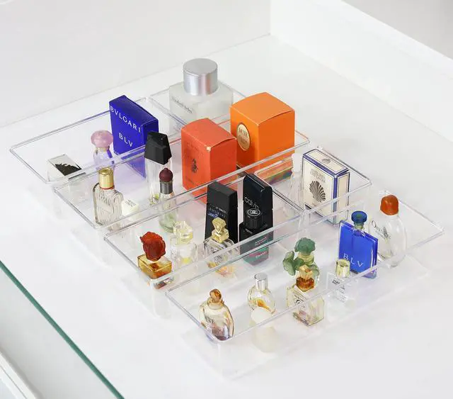 Alt view image 3 of 7 - Clear Drawer Organizer for Office Bin Desk Storage, Assorted Size, 6 Packs