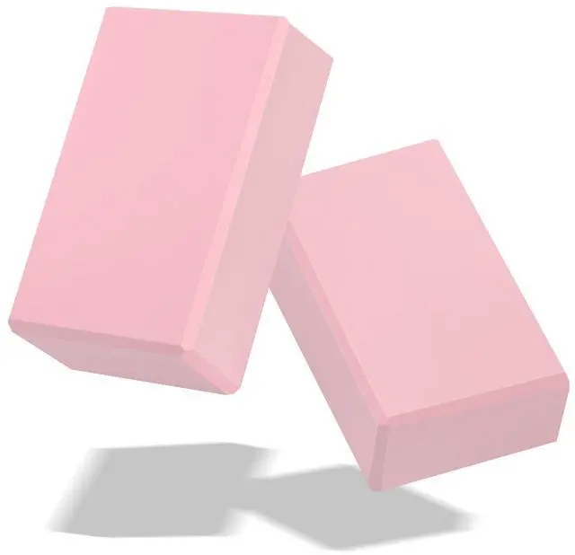Main image of Yoga Blocks 2 Pack 3x6x9IN Foam Block Supportive Latex-Free with Stretch Band, Non-Slip Exercise Blocks for Pilates, Meditation, Balance, Stretching and Deep Poses (Pink)