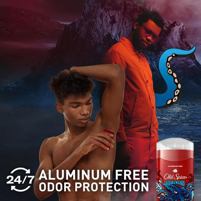 Alt view image 3 of 7 - Aluminum Free Deodorant for Men, 24/7 Odor Protection, 24/7 Freshness & Lasting Scent, Goes on Clear, Krakengard with Deep Ocean Scent, 3.0 oz (Pack of 2)