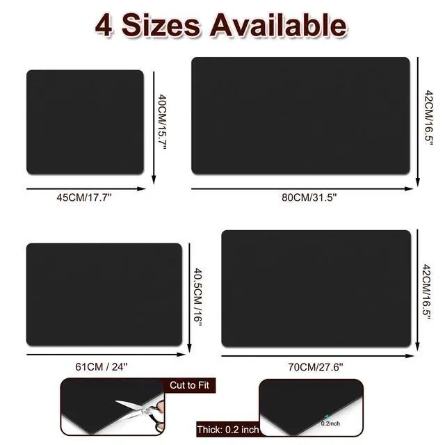 Alt view image 5 of 6 - Dish Drying Mat for Kitchen, 16'' x 24'' Coffee Bar Mat for Countertops, Coffee Station Mats with Non-slip Rubber Backed, Absorbent Dish Dying Mat for Kitchen Counter, Black