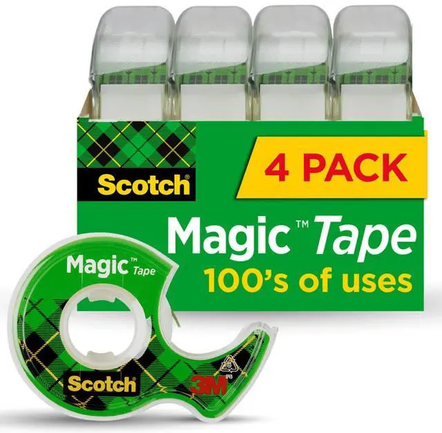Main image of Magic Tape in Dispensers, 3/4" x 850", Pack of 4 Rolls, Clear