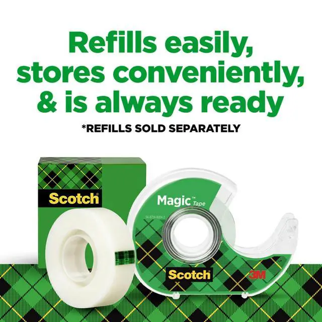 Alt view image 5 of 6 - Magic Tape in Dispensers, 3/4" x 850", Pack of 4 Rolls, Clear