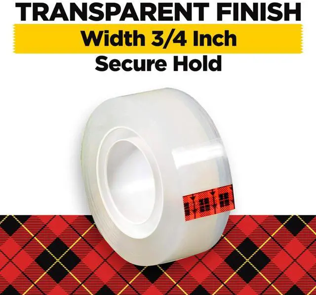 Alt view image 2 of 7 - Transparent Tape, Clear Tape Engineered for Office and Home Use, 1 Inch Core, 3/4 in x 1000 in, 6 Boxes
