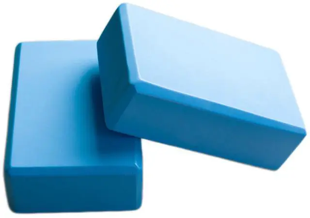Main image of Yoga Block High Density EVA Foam Blocks 2 Packs 9"x6"x3" Each, Supportive, Lightweight with Beveled Edges for Yoga, Pilates, and Meditation (Blue, 2 packs)