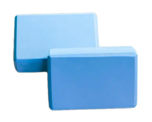 Alt view image 2 of 5 - Yoga Block High Density EVA Foam Blocks 2 Packs 9"x6"x3" Each, Supportive, Lightweight with Beveled Edges for Yoga, Pilates, and Meditation (Blue, 2 packs)