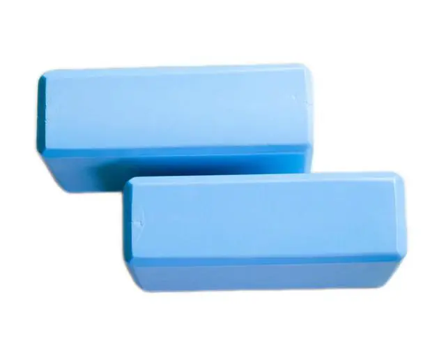 Alt view image 3 of 5 - Yoga Block High Density EVA Foam Blocks 2 Packs 9"x6"x3" Each, Supportive, Lightweight with Beveled Edges for Yoga, Pilates, and Meditation (Blue, 2 packs)