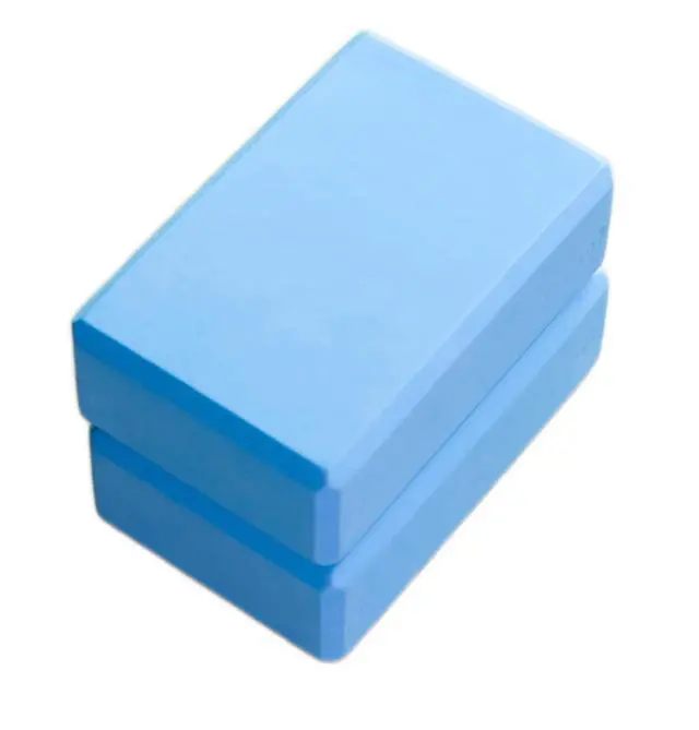 Alt view image 5 of 5 - Yoga Block High Density EVA Foam Blocks 2 Packs 9"x6"x3" Each, Supportive, Lightweight with Beveled Edges for Yoga, Pilates, and Meditation (Blue, 2 packs)