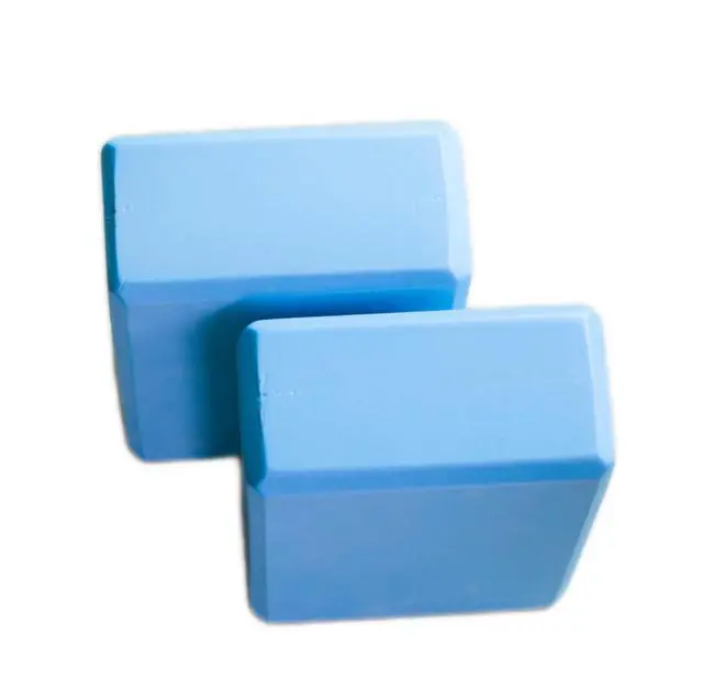 Alt view image 4 of 5 - Yoga Block High Density EVA Foam Blocks 2 Packs 9"x6"x3" Each, Supportive, Lightweight with Beveled Edges for Yoga, Pilates, and Meditation (Blue, 2 packs)