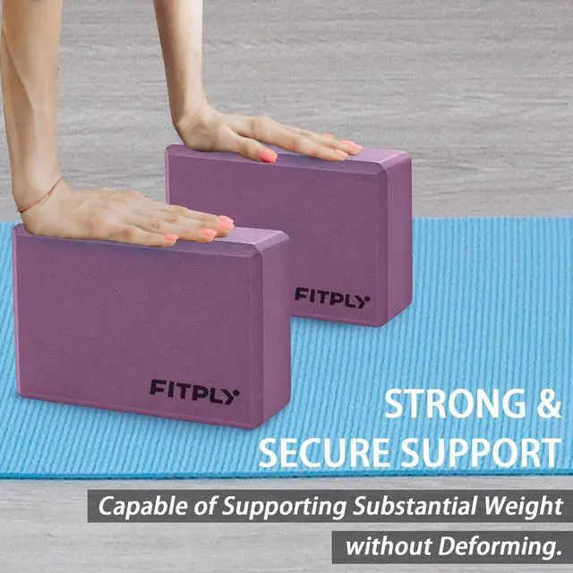 Alt view image 4 of 7 - Yoga Blocks 2 Pack - Non-Slip Yoga Brick & Foam Blocks Yoga Set, High-Density Pilates Block for Stretching, Meditation, and Exercise Blocks Foam, Ideal for Deep Poses