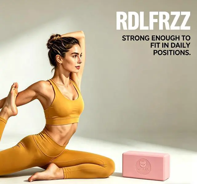 Alt view image 3 of 7 - Premium Yoga Blocks - Non-Latex EVA Foam with Non-Slip Grip & Beveled Edges - Multiple Colors Available - Ideal for Yoga, Pilates, Meditation - Boost Stability, Balance and Deep Stretching (2, Grey)