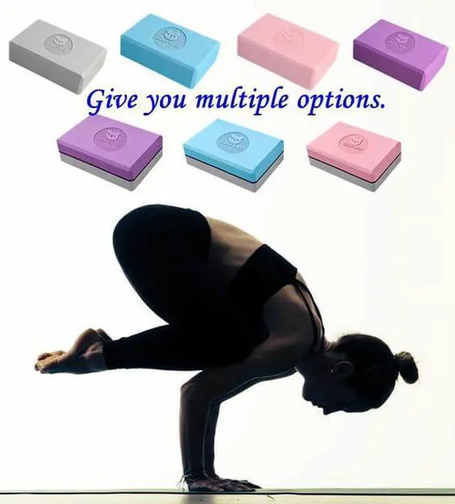 Alt view image 7 of 7 - Premium Yoga Blocks - Non-Latex EVA Foam with Non-Slip Grip & Beveled Edges - Multiple Colors Available - Ideal for Yoga, Pilates, Meditation - Boost Stability, Balance and Deep Stretching (2, Grey)