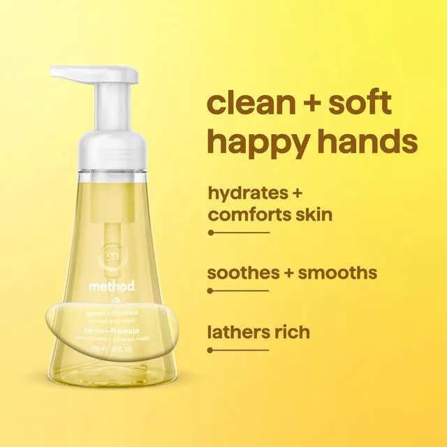 Alt view image 5 of 7 - Foaming Hand Wash, Lemon + Freesia - Leaves Hands Clean & Soft, for Bathroom & Kitchen, Made without Parabens, 10 fl oz, 3 pack