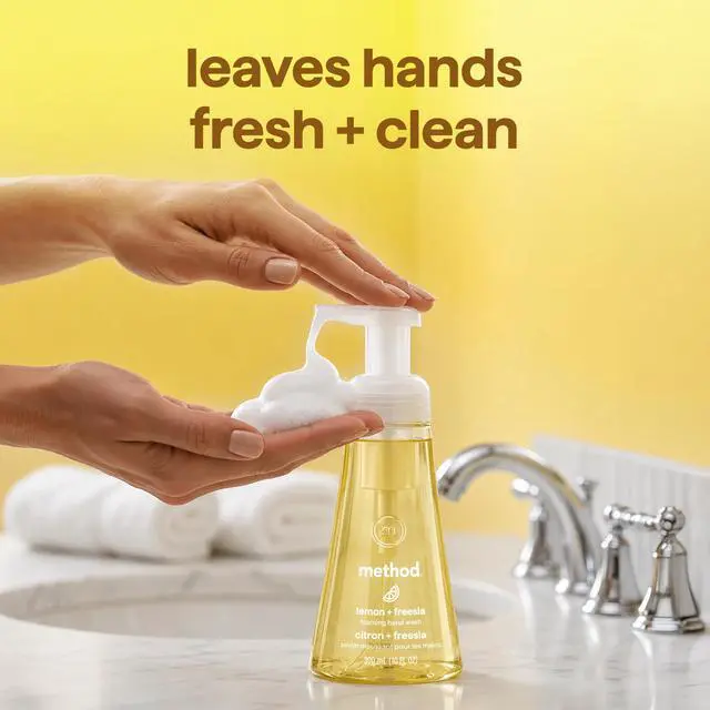Alt view image 6 of 7 - Foaming Hand Wash, Lemon + Freesia - Leaves Hands Clean & Soft, for Bathroom & Kitchen, Made without Parabens, 10 fl oz, 3 pack