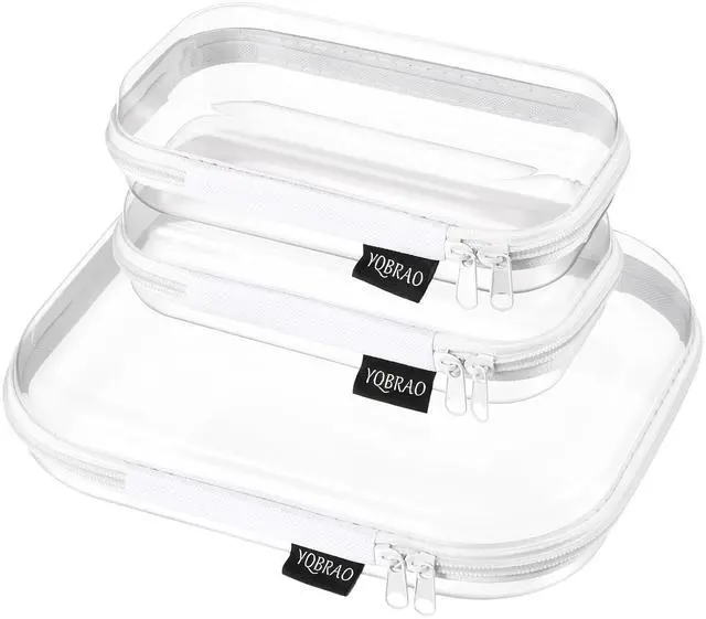 Main image of Clear Hard Shell Organizer Cases, 3-Pack, White